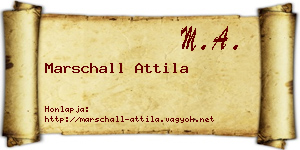 Marschall Attila névjegykártya